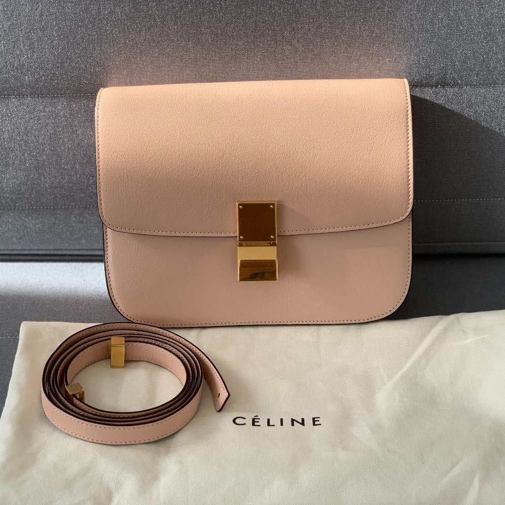 Authentic Celine Goatskin Medium Classic Box Flap Authentic Celine Goatskin Medium Classic Box Flap